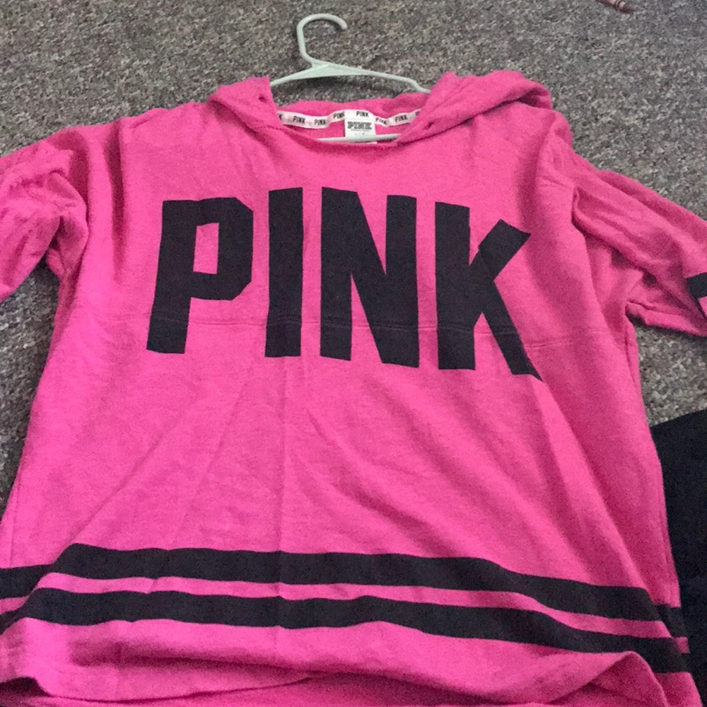 Pink and black PINK Victoria’s Secret sweatshirt